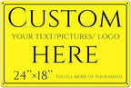 Custom Signs Outdoor Metal, personalized metal sign，Reflective，night visibility，Aluminum Weatherproof Metal Sign Multiple Sizes, Customize for Office, Business, Workplace, office, Home, Delivery Signs(24*18 Inch)