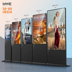 MWE 43 Inch Indoor Digital Signage Touchscreen Kiosk Floor Standing Advertising Display LCD Totem Interactive Display Poster Android System with Auto Media Player