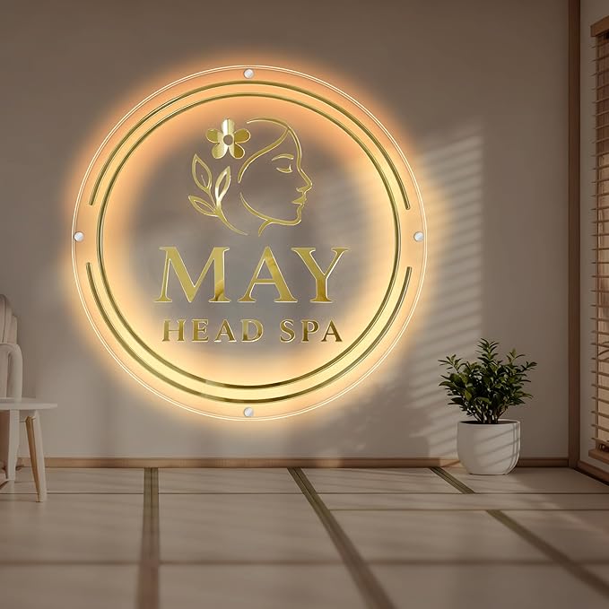 Led Custom Neon Sign, Custom Led Sign for Nail Salons, Beauty Studios, Massage Spa, Barber Shops, Storefronts, Offices, Neon Sign Customizable Backlit Logo (12" to 42" Available)