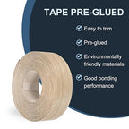PATIKIL White Oak Edge Banding, 2 in x 49.2 ft Wood Veneer Tape, Pre-glued Flexible