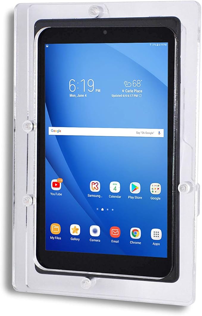 TABcare Security Anti-Theft Acrylic VESA Enclosure for Amazon Fire HD 10 2015/2017/2019 with Free Wall Mount Kit (Clear, Fire HD 10 2015/2017/2019)