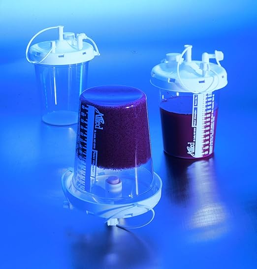 DiSorb Suction Canister Sterilizer Absorbent Powder - Absorbs Bodily Fluids & Blood - for Hospitals, Health Care Facilities, Veterinary Clinics - EPA Approved Solidifier - 500cc -100 Bottles Per Case