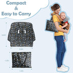Shopping Cart Cover for Baby Girl Boy 2-in-1 High Chair Water Resistant High Chair Cover Dark Aray Arrow Gender Neutral Cart Cover for Babies Padded Grocery Cart Cover for Baby