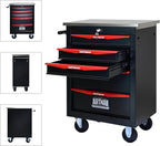 5 Drawer Rolling Tool Chest with Locker, 22.2" D Metal Movable Lockable Tool Cart Box Multi-Functional Hardware Storage Cabinet Box for Warehouse Basement Home Pantry Garage