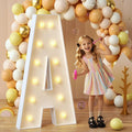 imprsv Marquee Light Up Letters, 4FT Mosaic Letters with Light for Baby Shower Graduation Party Decor, Large A for Engagement Wedding Party Decorations (Need to Assemble)