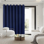 BGment Sliding Door Curtain 84 Inches Long - Blackout Thermal Insulated Grommet Room Divider Privacy Drape for Patio Glass Door, 1 Panel, Navy Blue, 100 Inch Extra Wide
