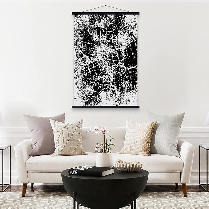 22x34 22x28 Poster Frame, Magnetic Light Wood Frame Hanger for Photo Picutre Canvas Artwork Art Print Wall Hanging (1 Pack, 22", Black)