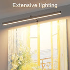 24" Plug in Picture Light for Paintings with Remote Control, 9W LED Art Display Lighting for Gallery, Dartboard, Artwork, Black Wall Mounted Picture Frame Light
