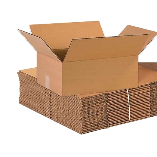 BOX USA 16 x 12 x 6 Corrugated Cardboard Boxes, Flat 16"L x 12"W x 6"H, Pack of 25 | Shipping, Packaging, Moving, Storage Box for Home or Business, Strong Wholesale Bulk Boxes
