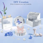Acrylic Blocks 3 X 3 X 1 Inch 4 Pcs Acrylic Base Stand for Display Clear Block Square Riser Display Stands Pedestal Polished Cube for Jewelry trophy Props Collection Ring
