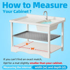 Silicone Under Sink Mat 37" x 19", kitchen Essentials and Gadgets, Shelf liner and Cabinet Protector, Home Organizers and Storage, Waterproof Bathroom Tray