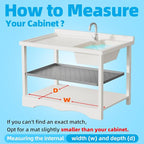 Silicone Under Sink Mat 19" x 19", kitchen Essentials and Gadgets, Shelf liner and Cabinet Protector, Home Organizers and Storage, Waterproof Bathroom Tray