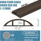 Floor Cord Covers for Wires 3.3FT Cable Hider Wire Cover Self Adhesive Cord Hider Floor for Offices, Homes, Workshops, Warehouses Cable Cavity 0.39" W x 0.27" H