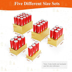 5 Pcs Metal Display Stands for Buffet Table Cake Risers, Cupcake Rectangle Stand for Wedding, Party, Catering Supplies, Elegant Food Risers for Display with 5Pcs Hollow Bottoms Sturdy Modern (Gold, 2 IN to 12 IN)