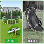 16 Inch Heavy Duty Trampoline Stakes, U Shaped Rebar Ground Anchors for High Wind, 3/8" Thick Steel U Shaped Stakes for Trampoline, Tent, Canopy, Swing Set, Playground & Bounce House, 8 Pack