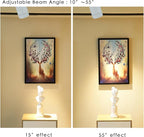 15W LED Dimmable and Zoomable Ceiling Spotlight with Anti-Glare Honeycomb Mesh | Adjustable Spot Light for Living Room, Gallery | 10°-55° Zoom，10%-100% Dim，3000K, CRI 98, Flicker-Free, White