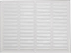 Repa Market Air Vent Cover 16x12 Inch (Outer Dimensions) White Galvanized Steel Louvered Grill Cover with Mesh Screen/Wall or Ceiling Vent/HVAC Register for Indoor and Outdoor Ventilation