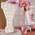 imprsv 4FT Marquee Light Up Letters for Birthday Party Decorations Marquee Letters for Marry Me Wedding Event Baby Shower Anniversarty Party Decor,Letter Y