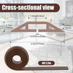 Eapele 4 ft Floor Cord Cover Heavy Duty Cable Protector, Cord Covers for Wires on Floor, Floor Cable Cover Easy to Unroll Prevent Trip Hazard for Home Office or Outdoor Settings (Brown)
