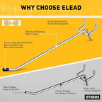 ELEAD 66-Piece 2/4/6 Inch Pegboard Hooks, Heavy Duty Peg Board Organizer Accessories, Peg Board Tool Hangers Fit for 1/4" and 1/8" Pegboard Hanging Tools Garage, Workshop, and Craft Storage