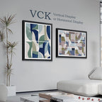 VCK 22x28 Poster Frame Set of 5 - Black, Exclusive Wood Grain Picture Frame - Wall Hanging