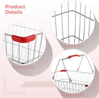 10 PCS Metal Shopping Baskets, Iron Shopping Basket with Handles, Small Market Basket, Versatile Storage, Portable Wire Shopping Baskets for Retail Stores, Grocery Stores, Flea Markets