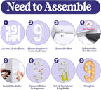 4FT Light Up Numbers, Large Marquee Numbers for 9th 19th 49th Birthday Decorations, Giant Light Up Numbers for Party Anniversary, Marquee Letters, Pre-Cut DIY Mosaic Numbers for Balloons 9