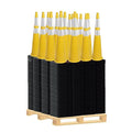 360 Pack 28" Yellow Traffic Cones with Black Base – Heavy Duty Bulk Cones for Construction Sites, Commercial Areas, and Event Safety (360, Yellow, 28 Inch)