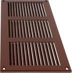 Repa Market 12x6 Inch Air Vent Cover/Brown Galvanized Steel Louvered Grill Cover with Mesh Screen/Wall or Ceiling Vent/Durable Flush Mount HVAC Register for Indoor and Outdoor Ventilation