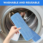 12" Microfiber Pad for Rubbermaid Commercial 12 Inch Mop Head - 8 Pack Replacement Wet & Dry Commercial Reusable Cleaning Mop Refills Fit for Any Microfiber Flat Mop System 12"