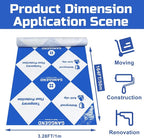 39in x 164ft Temporary Floor Protection for Construction & Renovation, Heavy Duty Floor Protection for Hardwood Floors, Tile, Carpet, Countertops, Hard Paint Protection (Blue and White)