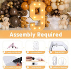 imprsv 4FT Marquee Numbers,DIY Light Up Numbers for 9th 19th Birthday Decorations, Party Party Decorations,Anniversary Party Decor,Mosaic Number for Balloons Number 9,Pre-Cut Foam Board Kit