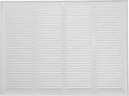 Repa Market 2-Pack Air Vent Cover 16x12 Inch (Outer Dimensions) White Galvanized Steel Louvered Grill Cover with Mesh Screen/Wall or Ceiling Vent/HVAC Register for Indoor and Outdoor Ventilation