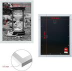VCK 18x24 Poster Frame White with Polished Plexiglass Set of 5 Picture Frames Horizontal and Vertical Formats with Included Hanging Hardware