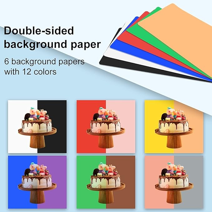 Photo Studio Box, PULUZ 40cm Folding Lightbox 160 LED Ring Light Portable Photo Studio Photography Shooting Tent Box Kit 12 Colors Backdrops USB Light Box for Phones DSLR Camera 16 x 16 inch