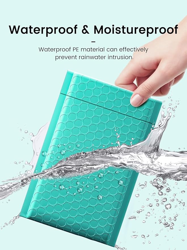 GSSUSA Teal Bubble Mailers 4x8 Inches 19200 Pack, Usable Size 4X7" Bubble Envelopes for Small Business, 1 Pallet Padded Envelope, Shipping Mailers, Packaging Bags, Mailing Envelopes, Shipping Supplies