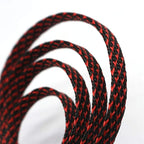 30ft PET Expandable Sleeving Wire Cable Sleeve (2/5" Red&Black 30ft)