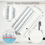 12 Pack Microfiber Mopping Pads Compatible with JOYMOOP, Libman, Oshang Flat Mop and Most 13"X5" Flat Floor Mop, Reusable & Washable Microfiber Cleaning Pads