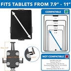 Mount-It! Anti-Theft Tablet Wall Mount | Universal Fit Tablet Kiosk Compatible with 7.9" to 11" Ipad and Samsung Tablets | Wall Mounted Secure Kiosk, Black