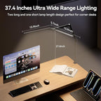 LED Architect Desk Lamp with Clamp - 24W Ultra Bright Adjustable Swing Arm Light for Home Office, 3000 Lumen Auto Dimming Computer Lamp with Stepless Touch Control, Rotatable for Video Calls, Drafting