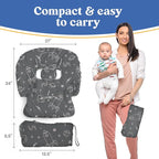 PILLANI Shopping Cart Cover for Baby, High Chair Cover for Restaurant Seat - Grocery Cart Cover for Baby Girl and Boy, Comfortable Cotton Buggy Covers for Babies - Padded Toddler Shopping Cart Cover