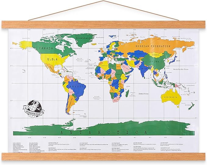Magnetic Poster Hanger, 39x27 39 x 13 39x23 Poster Frame Wood Wooden Magnet Print Posters Dowel Scroll Hanger Hangers Hanging Kit for Walls Map Canvas Artwork (Teak Wood, 39")