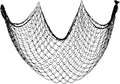 Decorative Fishing Net 80x40 Inch,Patioland Large Black Picture Fish Net, Wall Photo Hanging Fishnet for Nautical Mermaid Pirate Ocean Themed Hawaii Beach Under The Sea Party Decorations (1PCS)