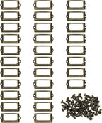 PATIKIL 70x33mm Metal Label Holders, 30 PCS Label Name Card Tag Frames with Screws for Office Library File Cabinets Shelves Wood Drawers Fabric Bins, Bronze