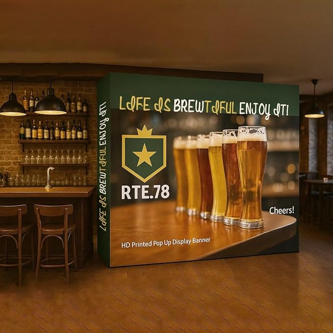 Fabric Pop Up Display Customized 7.5x7.5 FT Straight Trade Show Exhibit Booth Trade Show Backdrop Display Pop-Up Tension Fabric Displays