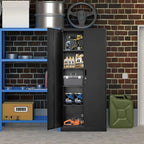 Metal Storage Cabinet, 72 Inch Tall Metal Storage Cabinet with Doors and Shelves, Pantry Cabinets for Kitchen Storage, Garage Cabinet for Living, Dining Room, Assemble Required.