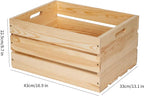 Extra Large Pine Wood Crates For Storage, Vinyl Records Storage Crates,The Storage Crates Are Made Of Pure Natural Solid Wood,Exuding Natural Pine Flavor,Unfinished Wooden Crates For Display . (3)