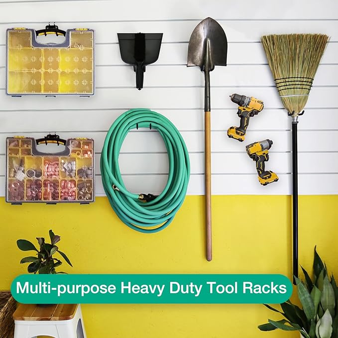 G.CORE 12 Pack Pegboard Tool Utility Hooks, 1/4" Heavy Duty Metal Peg Board Hooks for Hanging Tools, Wall Organizers and Storage Pegboard Accessories for Garage Workbench Workshop Craft Room Office
