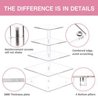 YestBuy Cupcake Stand with Pink Lights – 5 Tier Premium Cupcake Holder – Acrylic Cupcake Tower Display Stand – Cady Bar Party Décor –Acrylic Display for Pastry + LED Light String – Ideal for Weddings, Birthday (Pink)