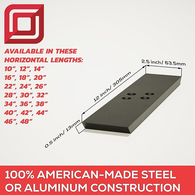 Solid Heavy Duty Flat Wall Counter Top Support Bracket, 1 Count, 24 inch, DIY Projects, Made with American Steel by The Original Granite Bracket